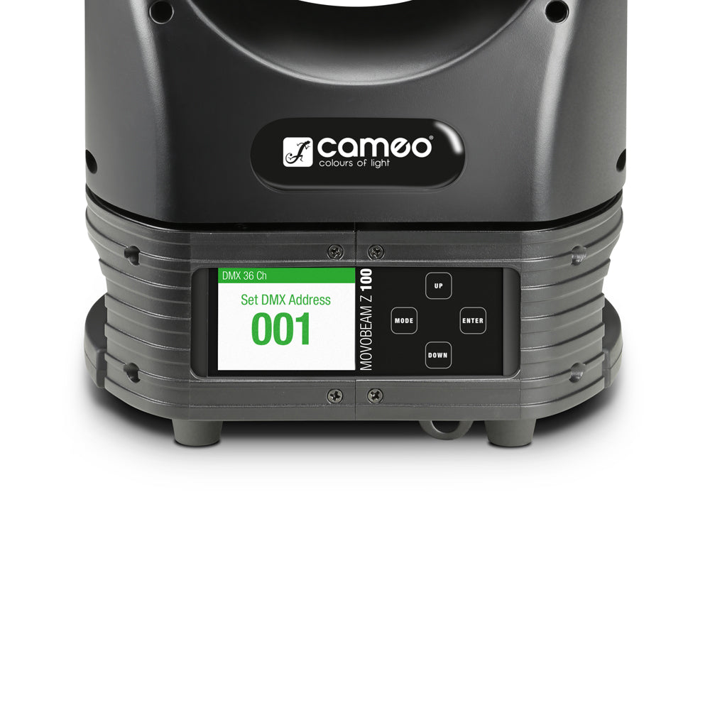 Cameo MOVO BEAM Z100 – Beam-moving head rajoittamattomalla kierrolla, LED-renkaalla ja zoomilla