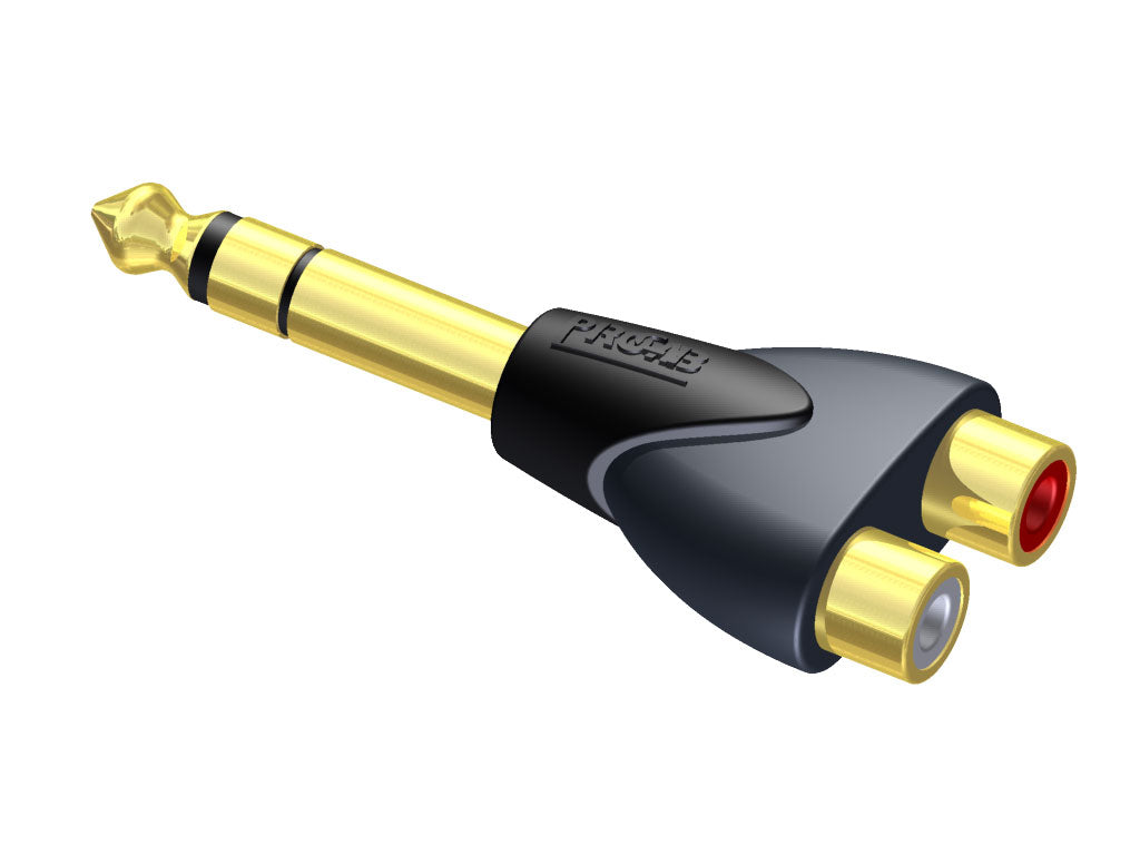 ProCab adapteri jack stereo uros > 2 x RCA naaras L/R