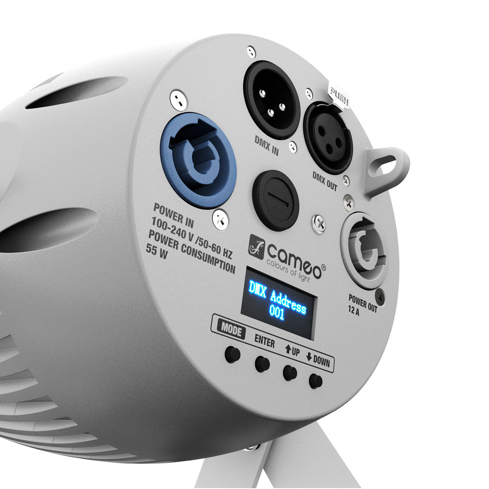 Cameo Q-SPOT 40 RGBW WH - Kompakti spottivalo, jossa 40W RGBW LED valkoisessa kotelossa