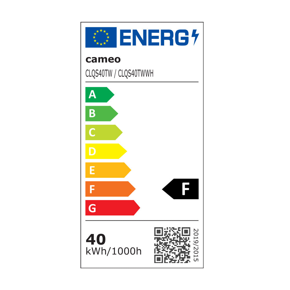 Cameo Q-SPOT 40 TW - Kompakti spot valo 40 W säädettävällä valkoisella LEDillä, valmistettu sort