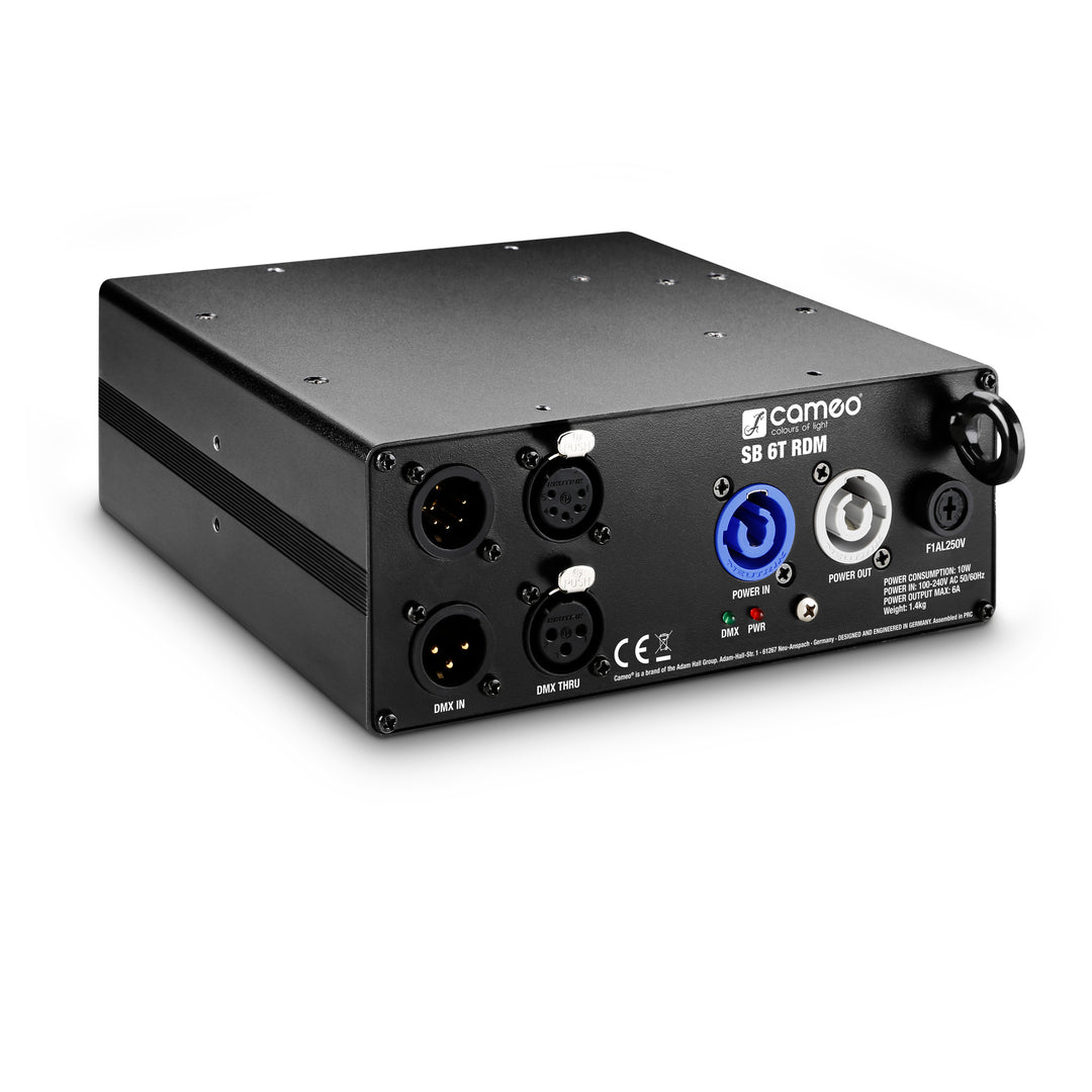 Cameo SB 6 T RDM - 6-ulosoton DMX/RDM-jakaja/boosteri 3- ja 5-napaisilla liittimillä