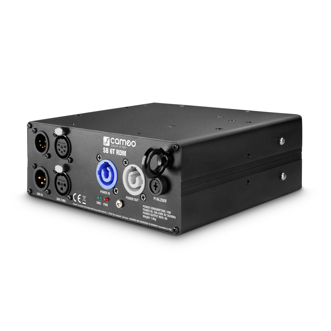 Cameo SB 6 T RDM - 6-ulosoton DMX/RDM-jakaja/boosteri 3- ja 5-napaisilla liittimillä