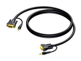 ProCab SVGA han > SVGA han & Stereo Audio Jack 5 meter