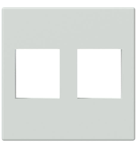 Keystone asennuslevy 45 x 45 mm 2 liittimelle, Valkoinen