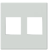 Keystone monteringsplade 45 x 45 mm f. 2 stik, Hvid