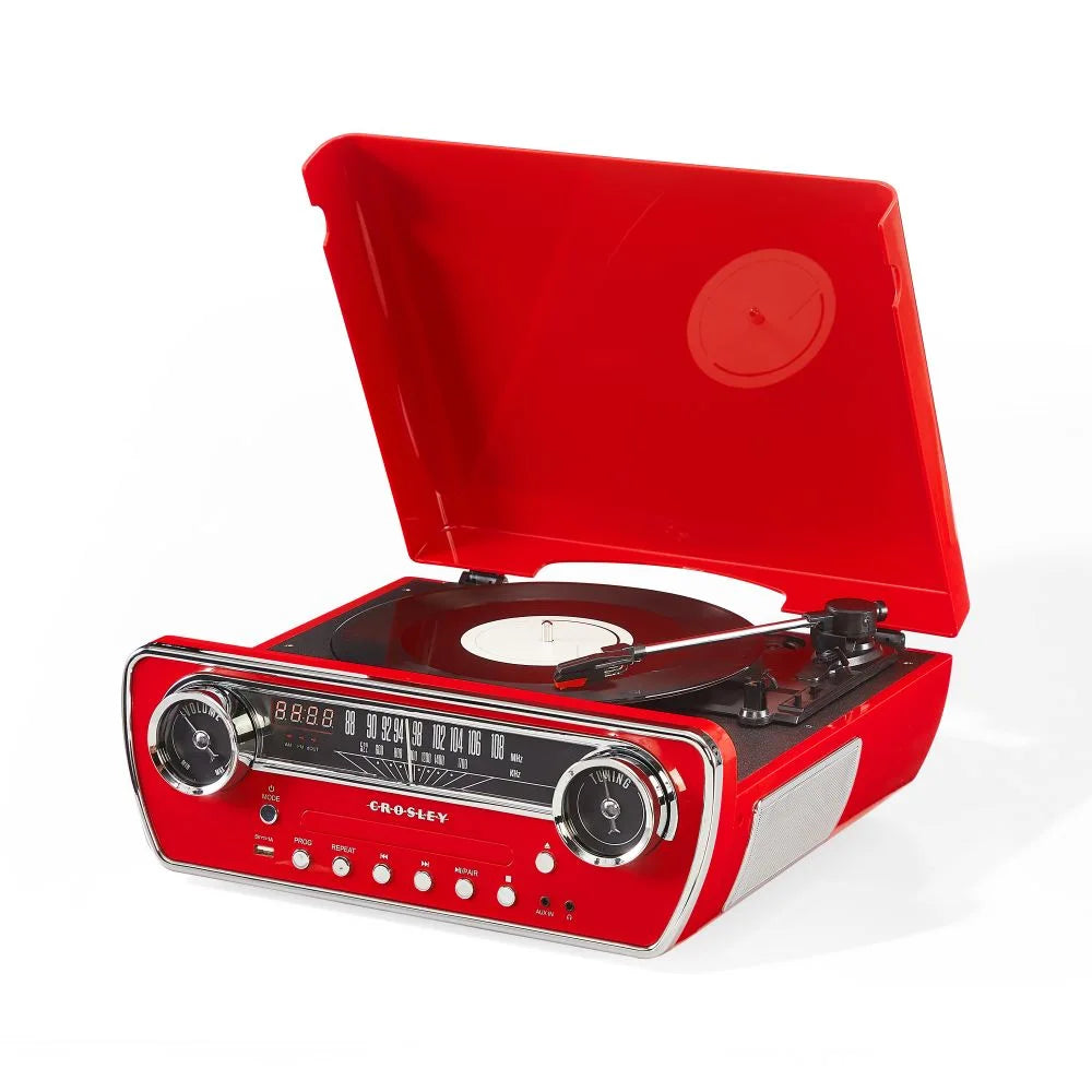 Crosley Powel CR6047A 7-i-1 Pladespiller med Bluetooth, CD og Radio