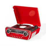 Crosley Powel CR6047A 7-i-1 Pladespiller med Bluetooth, CD og Radio