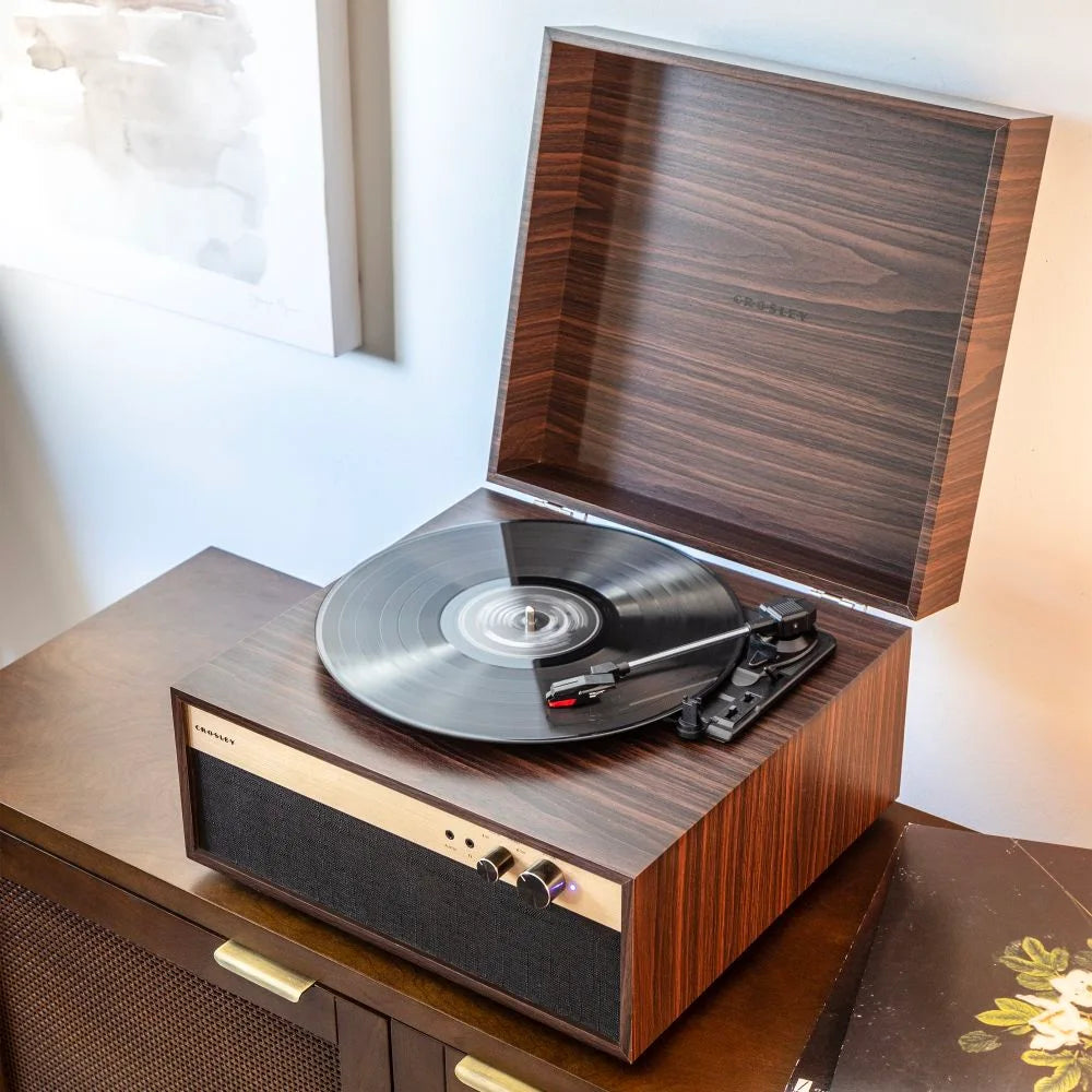Crosley Jasper retro Levysoitin, Pähkinäpuu