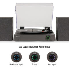 Crosley Zane Levysoitin kaiuttimilla, Sort