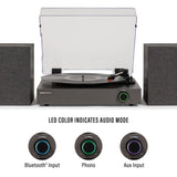 Crosley Zane Pladespiller med højttalere, Sort