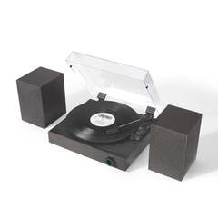 Crosley Zane Levysoitin kaiuttimilla, Sort