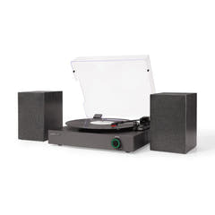 Crosley Zane Levysoitin kaiuttimilla, Sort