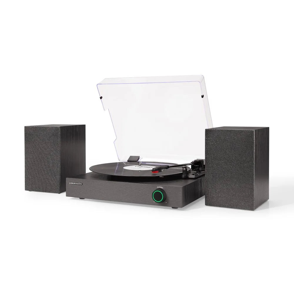 Crosley Zane Levysoitin kaiuttimilla, Sort