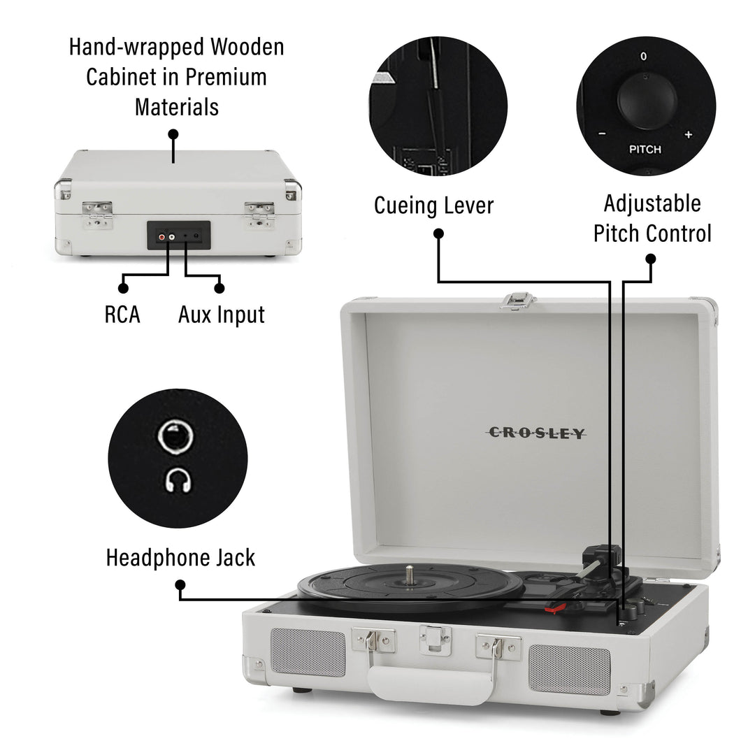 Crosley Cruiser Plus Levysoitin Kaksisuuntainen Bluetooth (Musta)