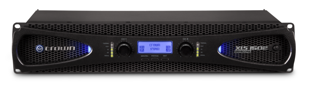 Crown XLS1502 2-kanavainen vahvistin 2x525W @ 4Ω | DSP | XLR/RCA