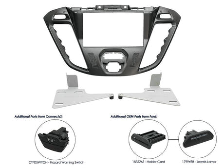 CT23FD39 2-DIN Kehys Ford Transit Custom 2012-