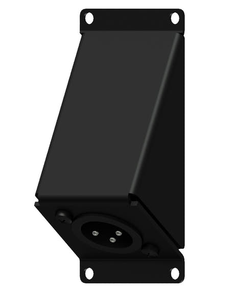 Caymon CASY124 1 plads, vinklet plade 1 x XLR han 3-pin