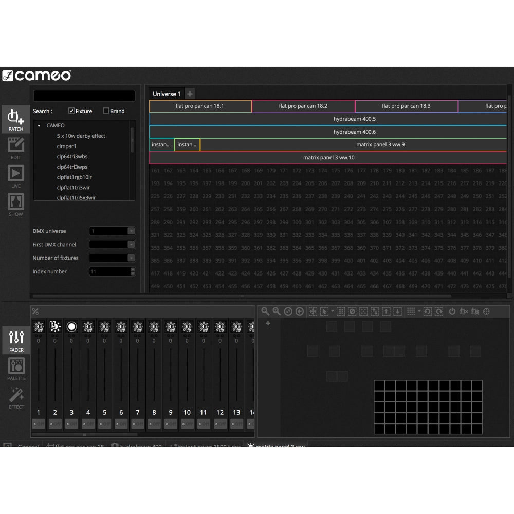 Cameo DVC PRO USB-DMX Interface sis. Ohjelmisto