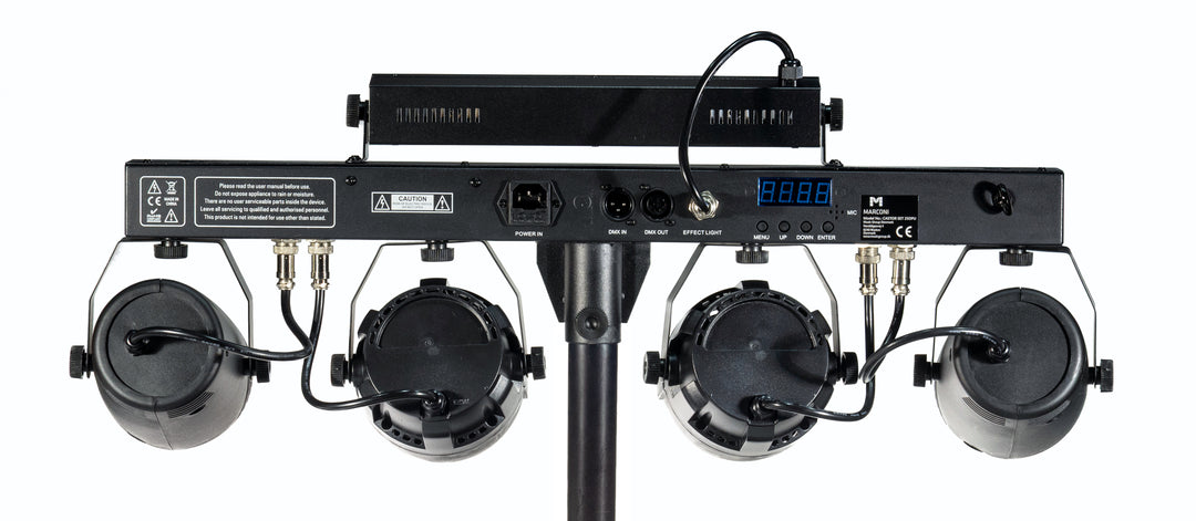 Marconi Castor Party Valopaketti (wash, strobe, UV, ball)