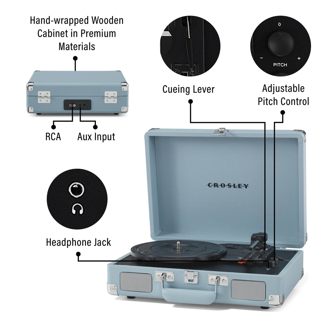 Crosley Cruiser Plus Levysoitin Kaksisuuntainen Bluetooth (Turmaliini)