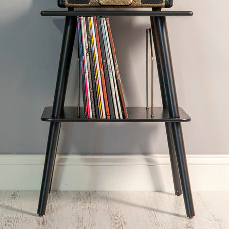 Crosley - Manchester Levysoitin Huonekalu (Musta)