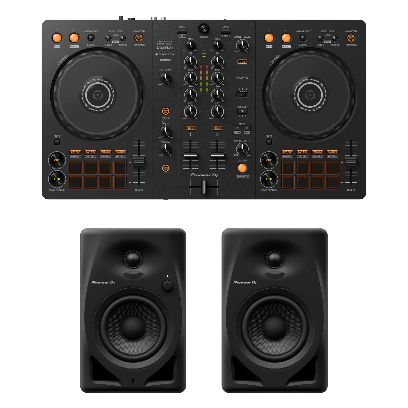 Pioneer DJ FLX4-monitoripaketti