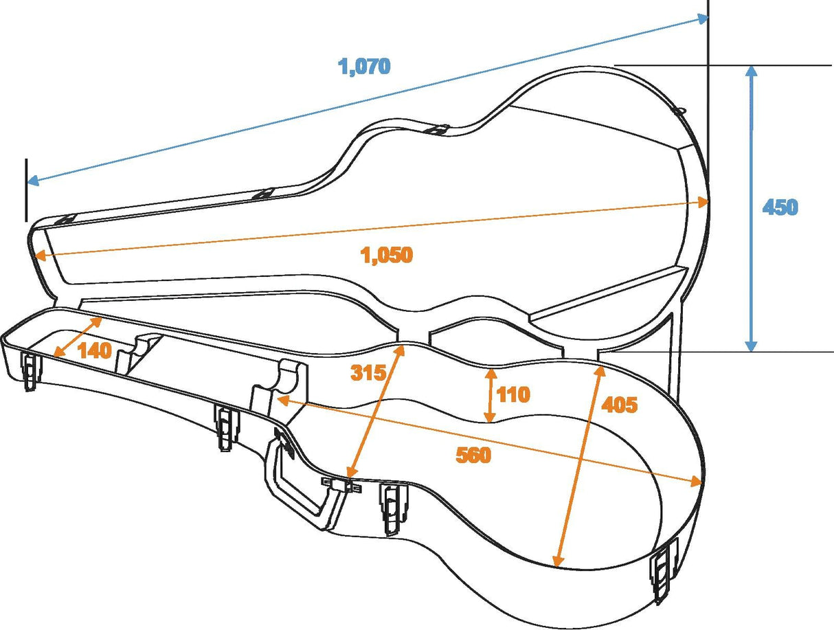 ABS Hardcase akustiselle kitaralle