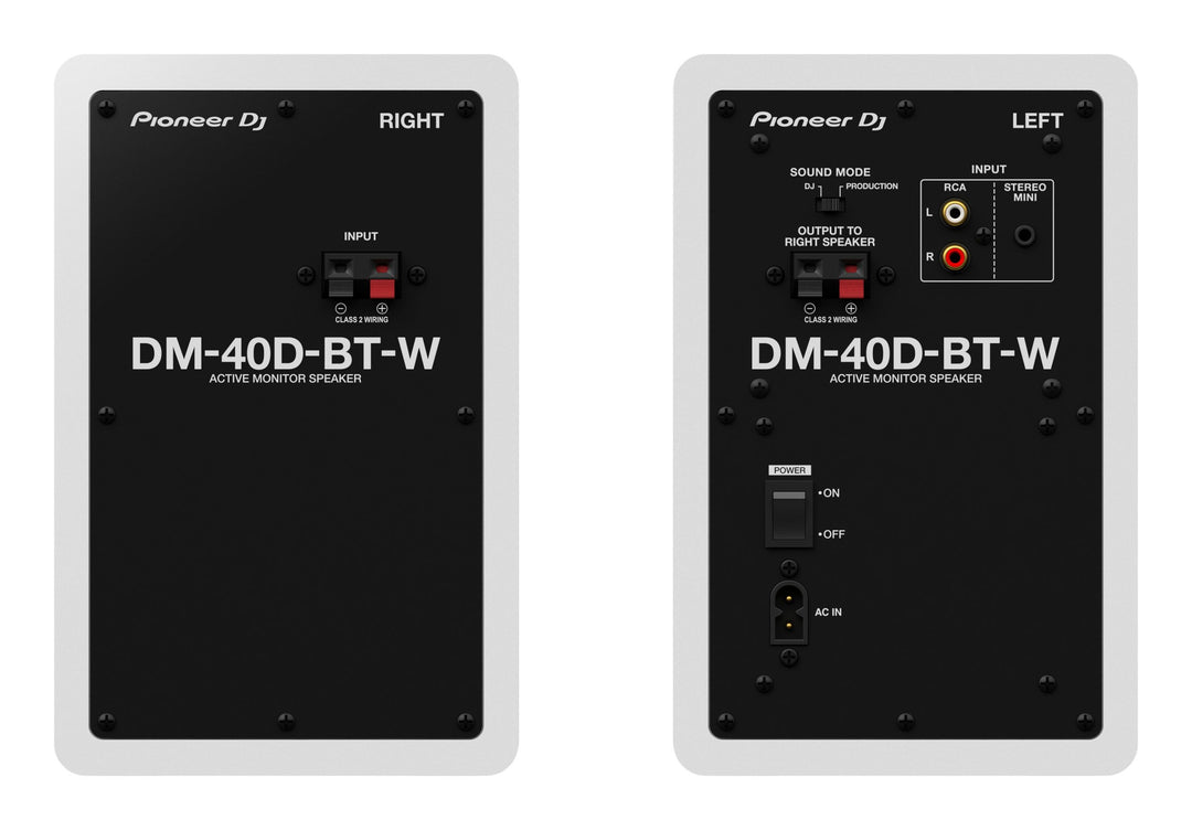 Pioneer DJ DM-40D-BT-W Studiomonitorit m. Bluetooth (Valkoinen)