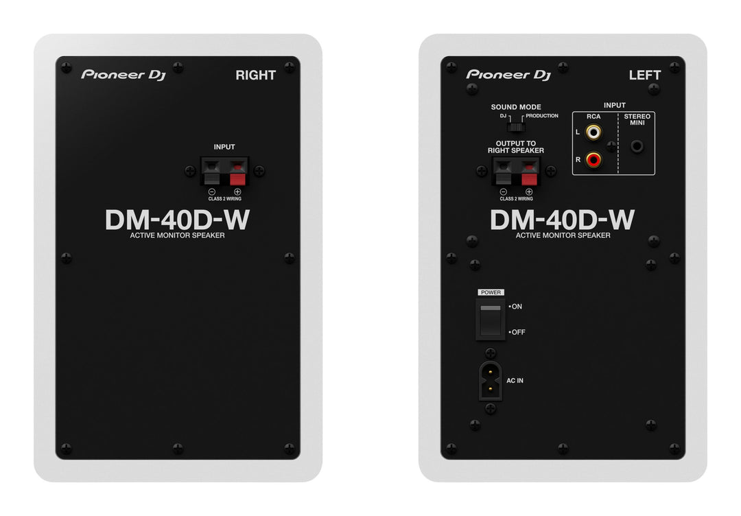 Pioneer DJ DM-40D-W - Aktiiviset Studiomonitorit (Valkoinen)