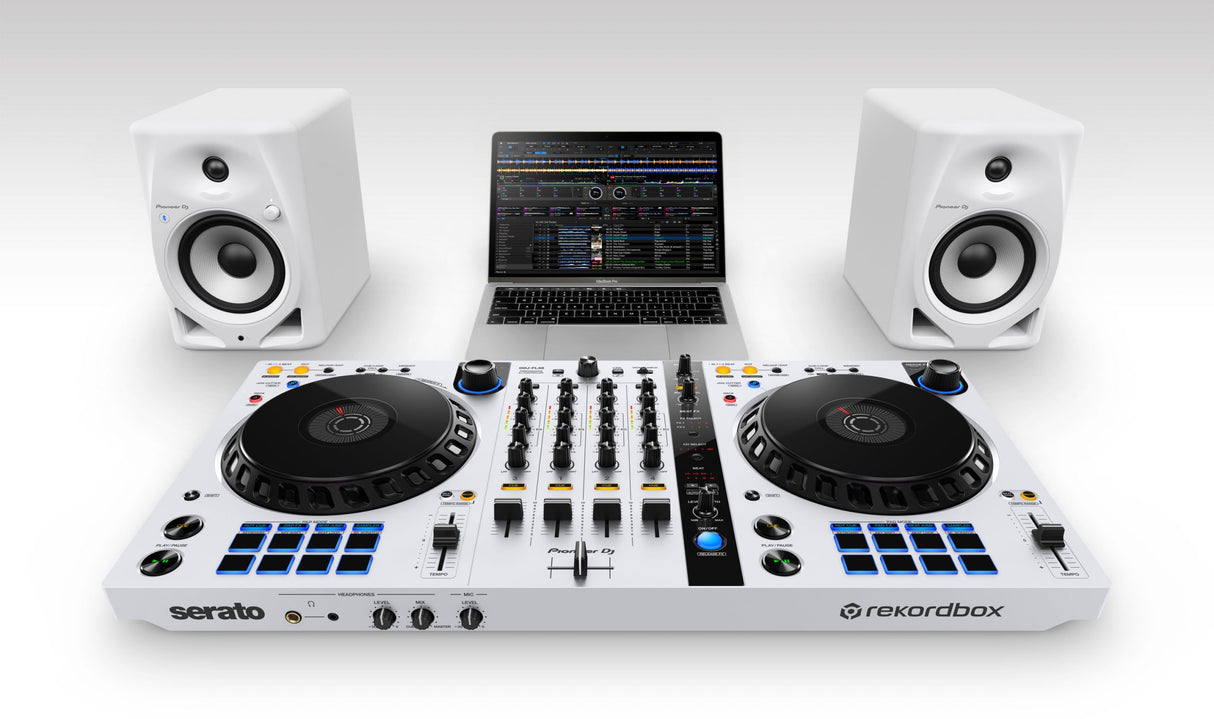 Pioneer DJ DM-50D-BT-W Studiomonitorit ja Bluetooth (valkoinen)