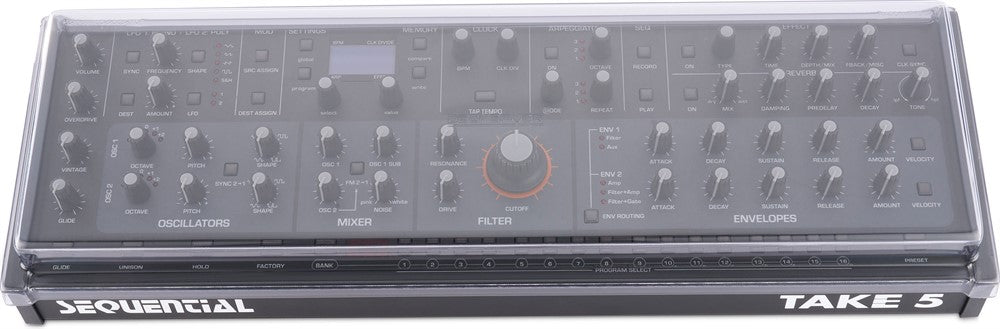 Decksaver Suojus cover tuotteelle Sequential Take 5 / Oberheim TEO-5 Desktop
