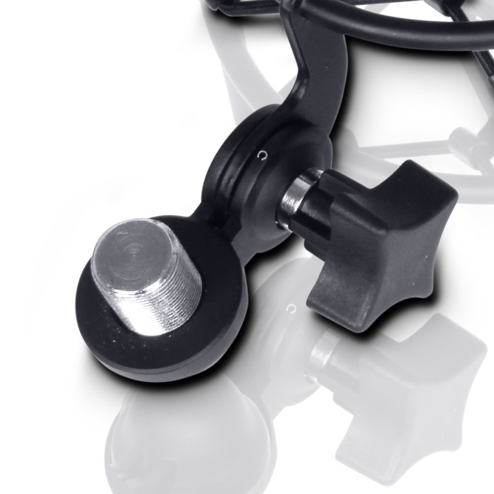 LD Systems DSM 400 mikrofonin shokkikiinnike, jossa on pop-suodatin