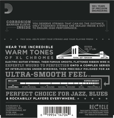 Daddario ECG24 Kitarajousi (Jazz Light, 11-50)