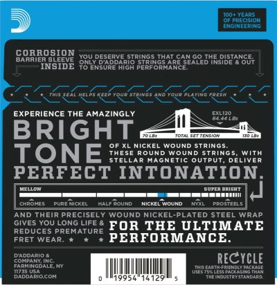 Daddario EXL120 kitarajousi (Super Light, 09-42)