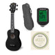 Reno RU150 Sopraano Ukulele (musta) Aloituspakkaus (Starter Kit)