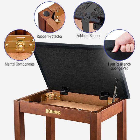Donner Bench Pianopenkki ruskea