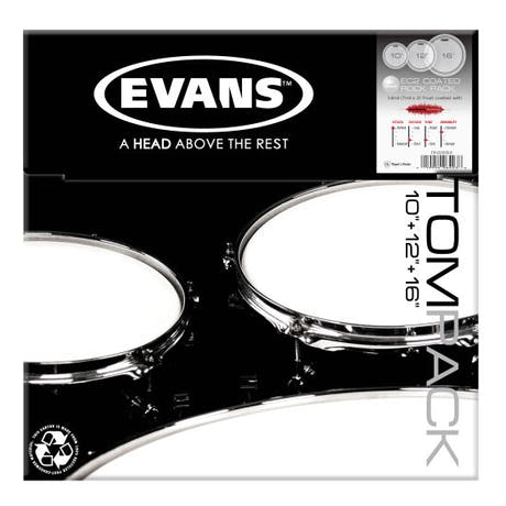 Evans EC2S Skin Pack Rock Set Frosted - 10", 12", 16"