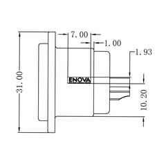 Enova instrumenttaka mono jack15 meter