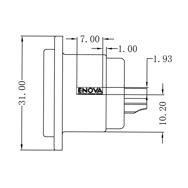 Enova instrumenttaka mono jack15 meter