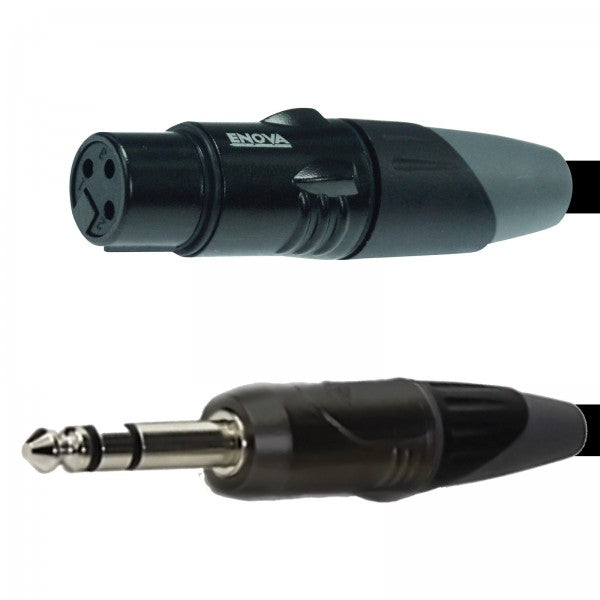Enova mikrofonkabel XLR hun til stereo jack 4 meter
