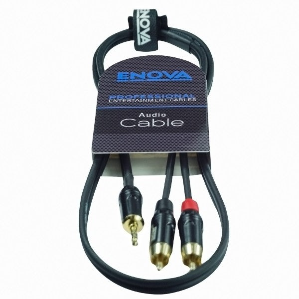Enova minijack adapterikaapeli minijackista 2 x Phono 2 meter