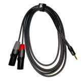 Enova adapter kabel MiniJack > 2 x XLR han, 3  meter