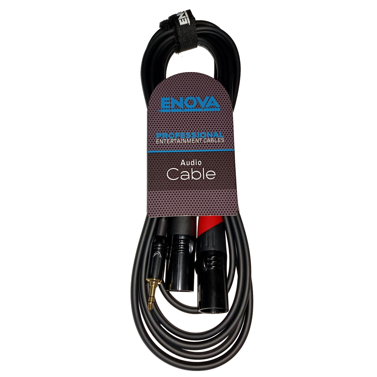 Enova adapter kabel MiniJack > 2 x XLR han, 3  meter