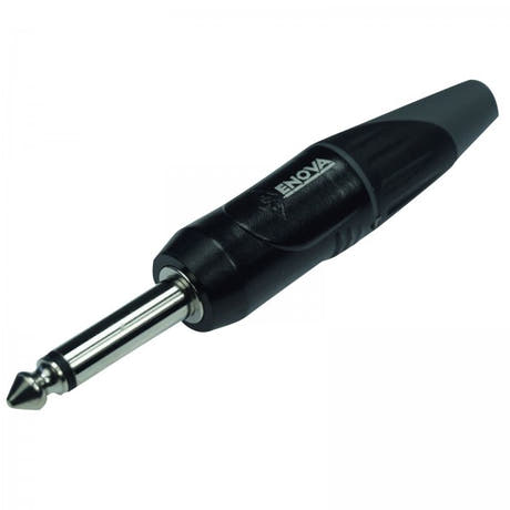 Enova mono-jakkikaapelipistoke 1/4", musta kotelo