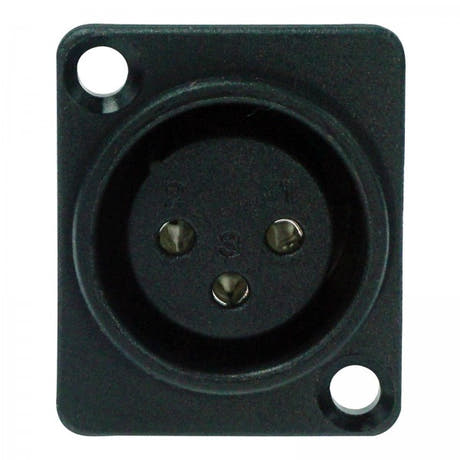 Enova 3 pol naaras 3-Pin XLR runkoliitin, sort IP67 Outdoor