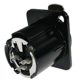 Enova 3 pol hun 3-Pin XLR chassis stik, sort