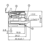 Enova 3 pol hun 3-Pin XLR chassis stik, sort
