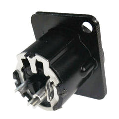 Enova 3-napainen uros 3-Pin XLR -runko-liitin, musta
