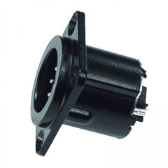 Enova 5-Pin XLR uros paneeliliitin, sort