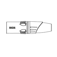Enova 3-Pin XLR uros kaapeli pistoke, musta